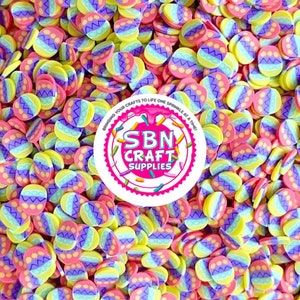 50 Gram 5mm Pastel Easter Egg Fake Sprinkles DIY Polymer Clay Colorful Fake Sweets Sugar Sprinkle Decorations for Dessert Simulation