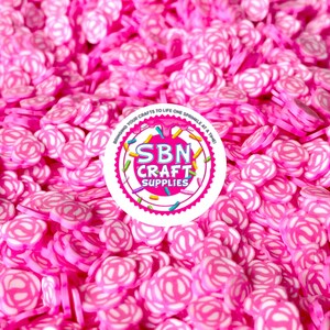 5mm Adorable Pink Roses Flower Fimo Slice Fake Sprinkles Polymer Clay Sprinkle for Nail Art Slime Snow Globe Tumblers (0113)