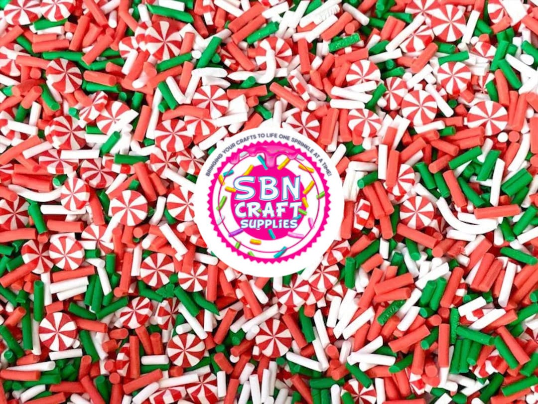 NEW Jingle Bell Christmas Themed Fake Sprinkles Polymer Clay Colorful ...