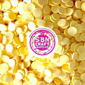 BULK 500 GRAM  5mm Round Yellow Fake Sprinkles | fake food decoden  slime supplier fake dessert faux food kawaii crafts slime supplies