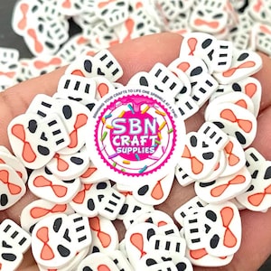 BULK 500 GRAM 5mm and 10mm Halloween Skull Fimo Slice Fake Food Halloween Sprinkles Polymer Clay Sprinkle Perfect for Slime