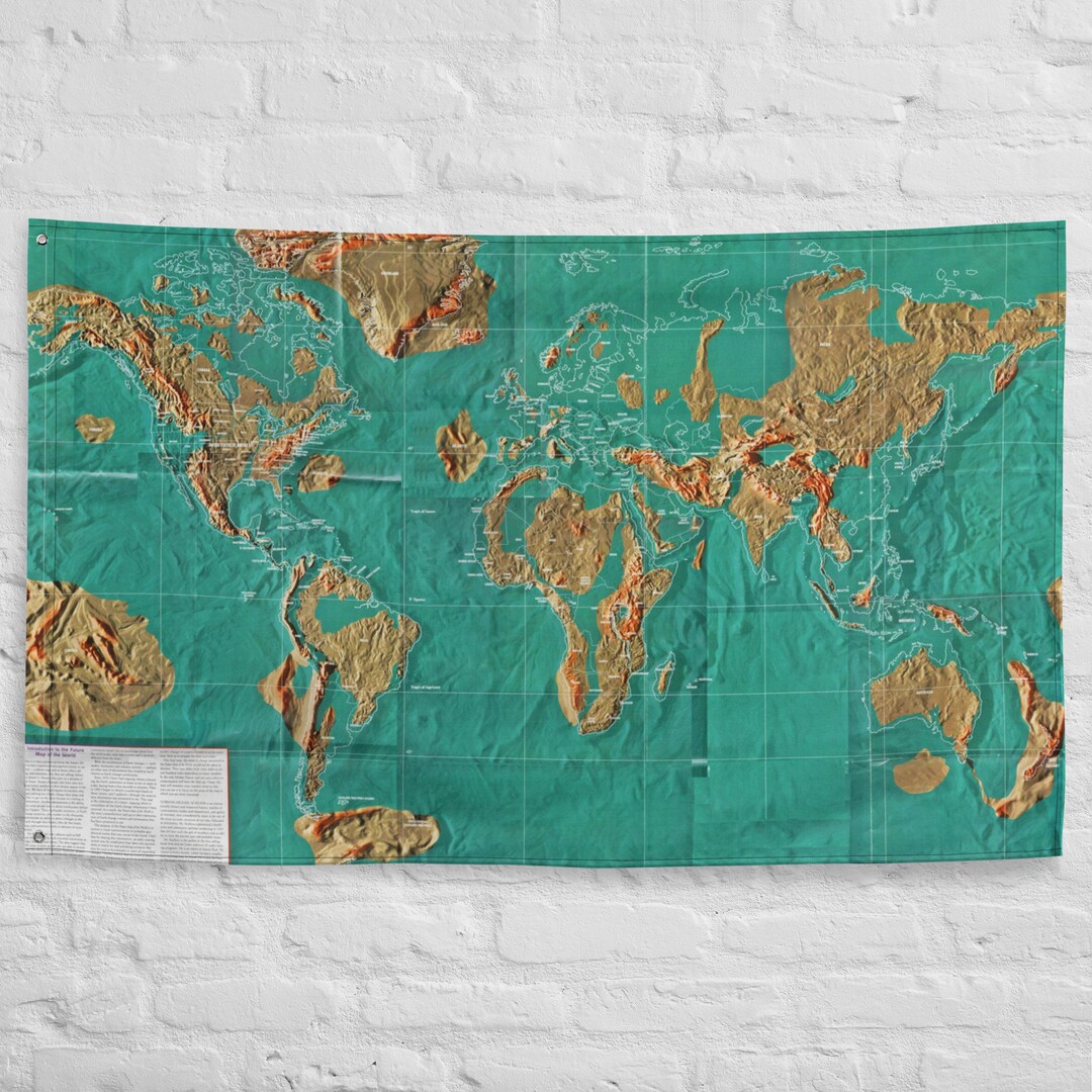 Dystopic Future Map of the World Wall Art Etsy