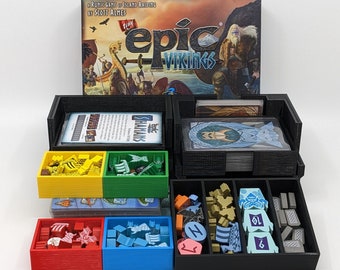 Tiny Epic Vikings and Ragnarok Expansion Combined (Sleeved) Insert - Custom - Divider - Sorter - Card Game - Token - Gamer Gifts