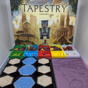 Tapestry Insert Upgrade - Plans and Ploys Expansion - Boardgame - Board Game - Organizer - Divider - Gamer Gift