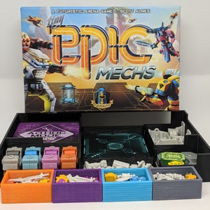 Tiny Epic Mechs (Unsleeved) Insert Upgrade - Custom - Divider - Sorter - Card Game - Token - Gamer Gifts