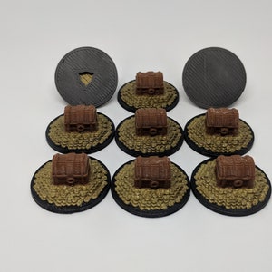 Baús de tesouro de masmorras - Personalizados - Cores - Jogo de tabuleiro - Símbolo de pesquisa - Descida - Gloomhaven - DnD - D&D - Dungeons and Dragons - Presente para jogador