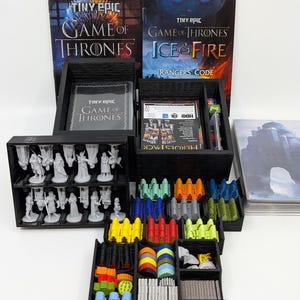 Juego de Tronos Épico en miniatura con expansiones combinadas (con funda) - Personalizado - Separador - Clasificador - Juego de cartas - Ficha - Regalos para gamers