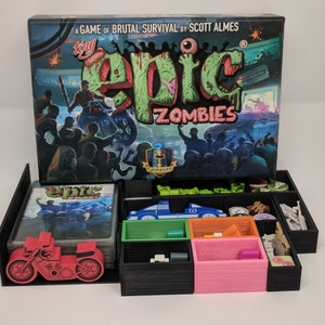 Tiny Epic Zombies Sleeved Insert Upgrade Custom Divider Sorter Card Game Token Gamer Gifts image 1