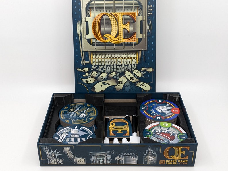 QE Insert Upgrade Quantitative Easing Fits Commodities Expansion Custom Divider Sorter Sleeved Card Game Token Gamer Gifts 画像 1