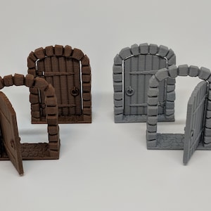 Volledig functionele kerkerdeuren - Model - Aangepast - Extra kleuren - Token - Kaartspel - Bordspel - Afdaling - Gloomhaven - Cadeaus voor gamers - Fee