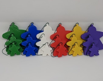 Meeple Christmas Tree Ornament - Custom Text - Decoration - xmas - x-mas -Gamer Gifts