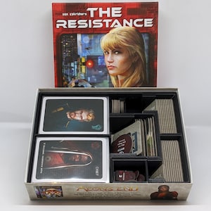 The Resistance Insert Upgrade - Fits Expansions - Custom - Divider - Sorter - Sleeved - Card Game - Token - Gamer Gifts