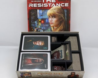 The Resistance Insert Upgrade - Fits Expansions - Custom - Divider - Sorter - Sleeved - Card Game - Token - Gamer Gifts