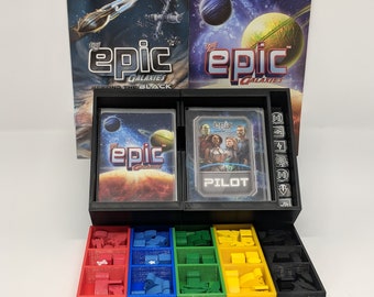 Tiny Epic Galaxies and Beyond the Black Combined (Sleeved) Insert - Custom - Divider - Sorter - Card Game - Token - Gamer Gifts