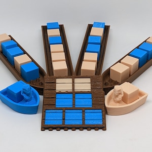 Imhotep 5-6 player Boats and Sleds Upgrade - Raft - Token - Boardgame - Board Game - Custom - Replacement - Gamer Gifts