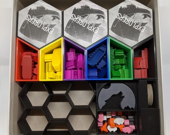 Explorers of the North Sea & Rocks of Ruin Insert for Sleeved Cards - 3D Printed Board Game Organizer