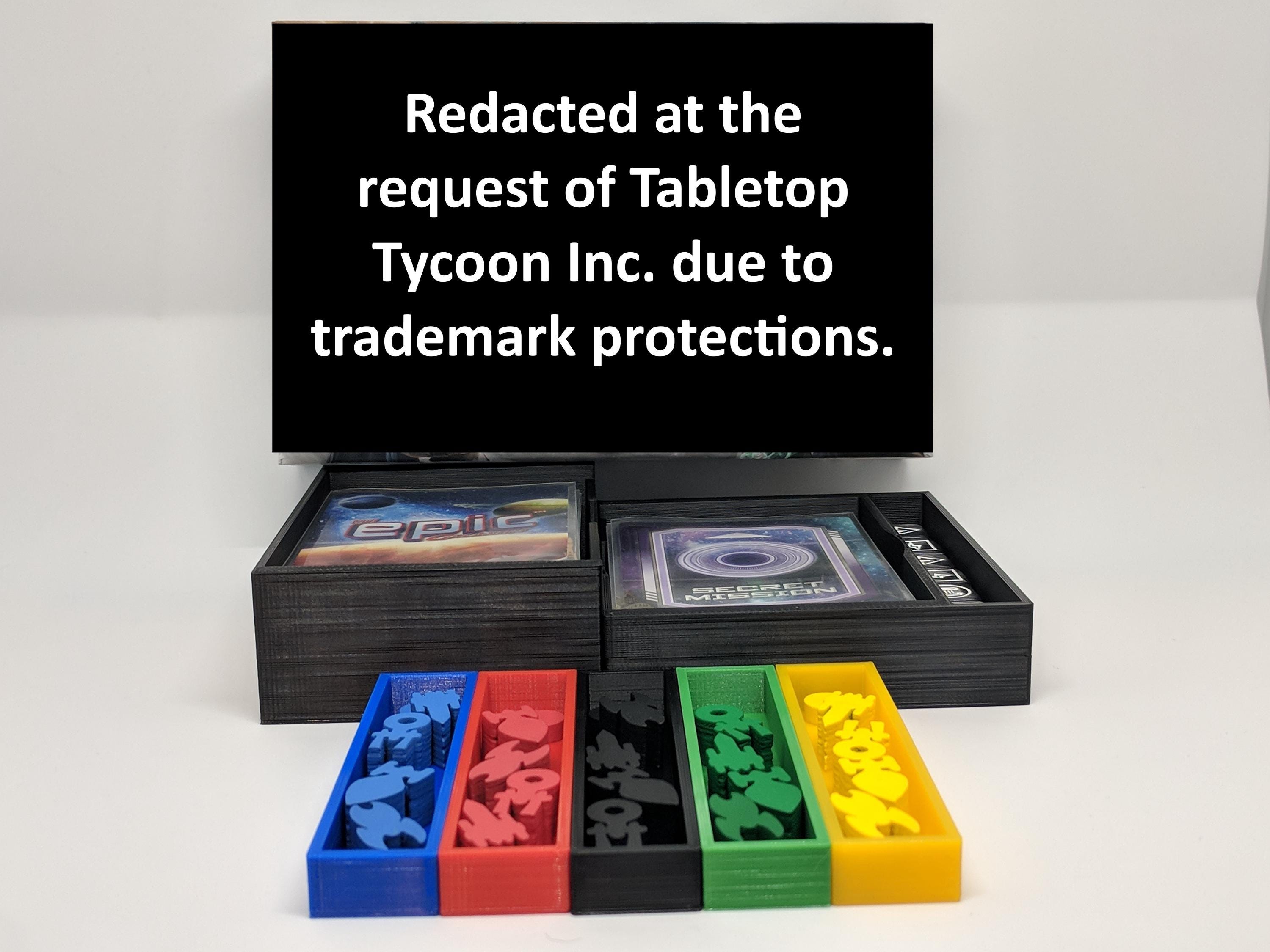 Tiny Epic Galaxies Beyond the Black Insert for Sleeved Cards (unofficial) -  3D Printed Board Game Organizer