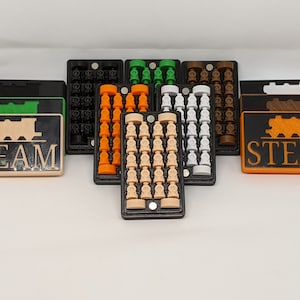 Steam: Rails to Riches Token Upgrade 144 Piece Set Custom Player Trays Train Boardgame Board Game Gamer Gifts image 3