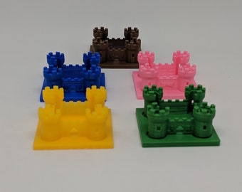 Kingdomino/Queendomino Castles: 3D Printed Board Game Upgrade