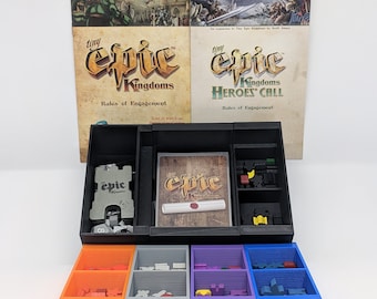 Tiny Epic Kingdoms and Heroes' Call Combined (Sleeved) Insert - Custom - Divider - Sorter - Card Game - Token - Gamer Gifts