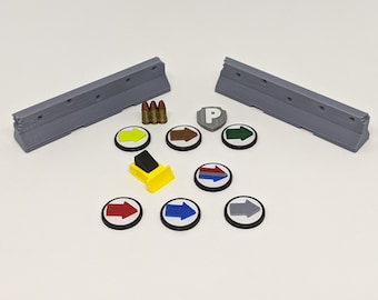 51st State Upgrade Tokens - Custom - Board Game - Boardgame - Contact - Bullet - Barrier - Shield - Development - Gamer Gifts