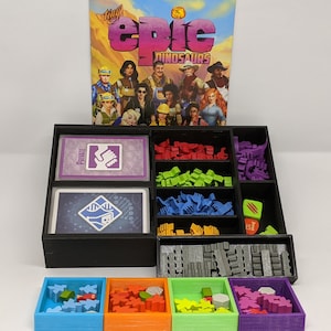 Tiny Epic Dinosaurs (Sleeved) Insert Upgrade - Dino - Custom - Divider - Sorter - Card Game - Token - Gamer Gifts