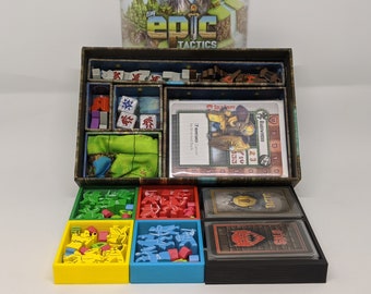 Tiny Epic Tactics (Sleeved) Insert Upgrade - Custom - Divider - Sorter - Card Game - Token - Gamer Gifts