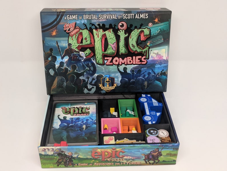 Tiny Epic Zombies Sleeved Insert Upgrade Custom Divider Sorter Card Game Token Gamer Gifts image 3