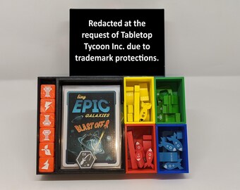 Tiny Epic Galaxies: Blast Off! Inserto per carte con bustina protettiva (non ufficiale) - Organizzatore per giochi da tavolo stampato in 3D