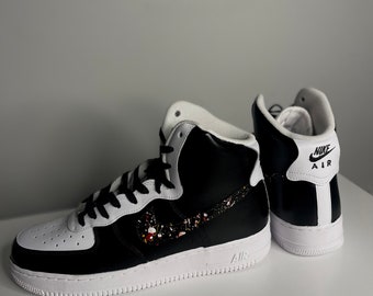gray high top air forces