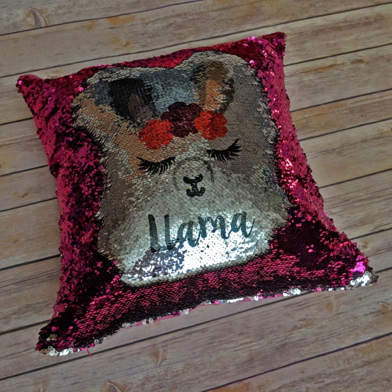 Custom Sequin Pillow Personalized Mermaid Pillow Custom Etsy