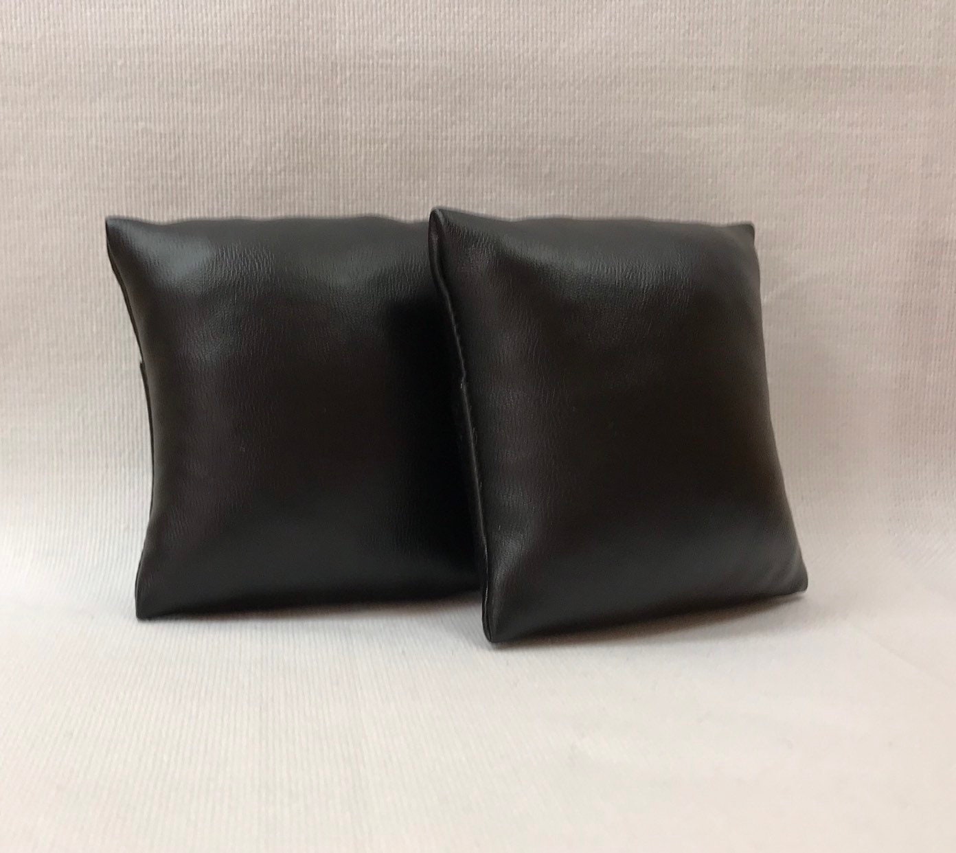 2 Black Leatherette Jewelry display pillow for Bracelets or | Etsy
