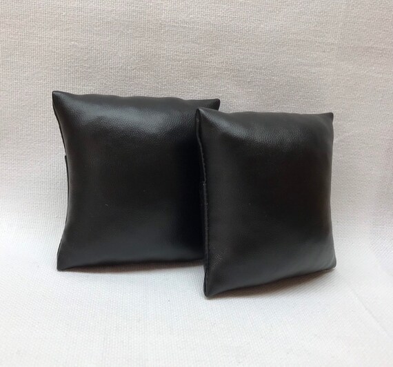 2 Black Leatherette Jewelry Display Pillow for Bracelets or - Etsy