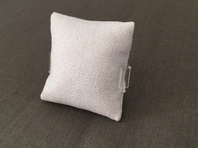 Linen Jewelry Display Pillow With Acrylic Stand Holder For Etsy