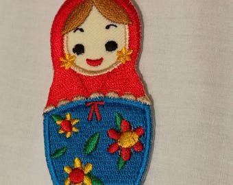 Babushka or Matroyshka or Russian Nesting Doll Embroidered patch