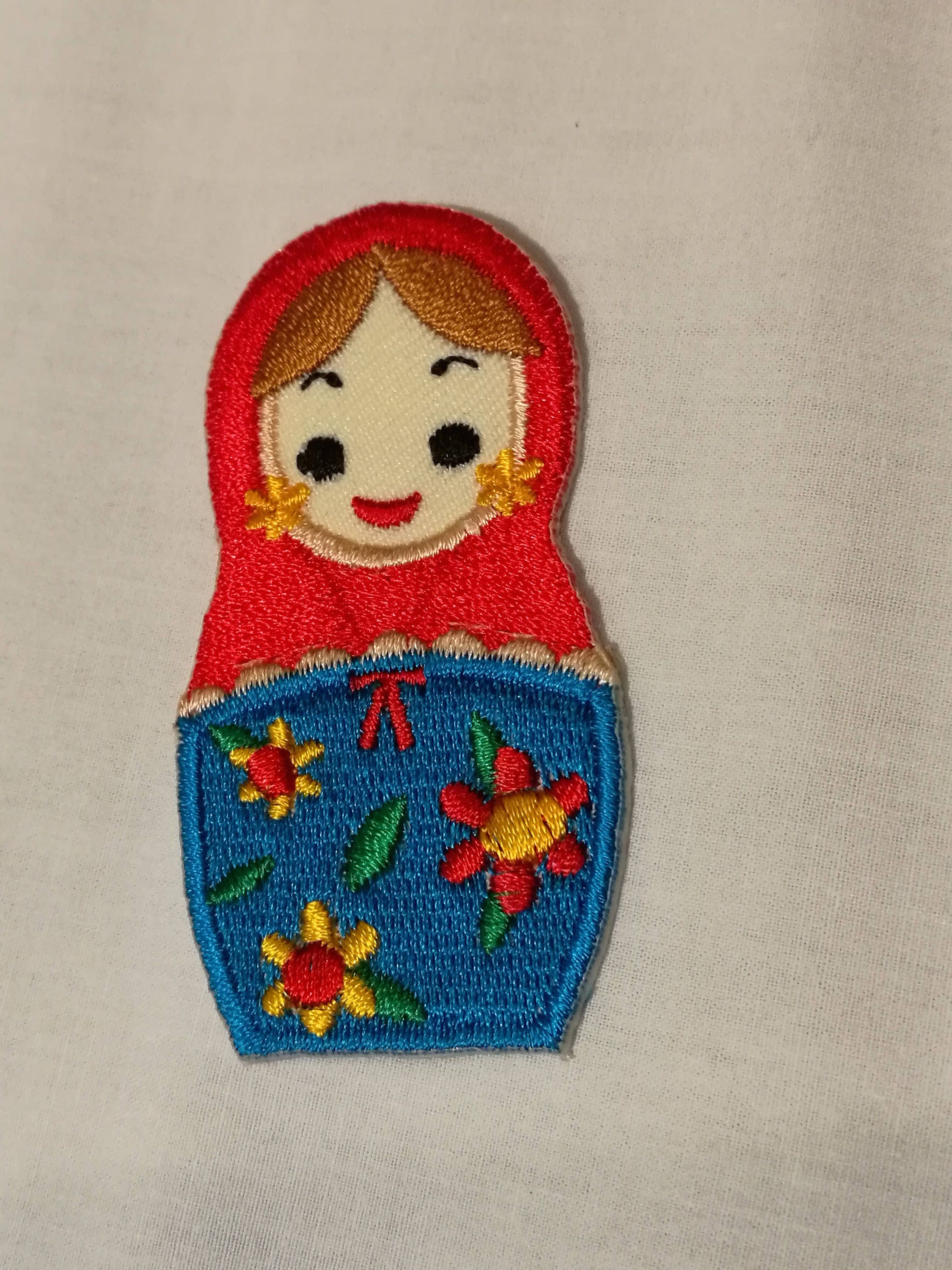 Babushka ✿Matroyshka ✿ Russian Nesting Doll.IRON ON Embroided Patch Applique.P
