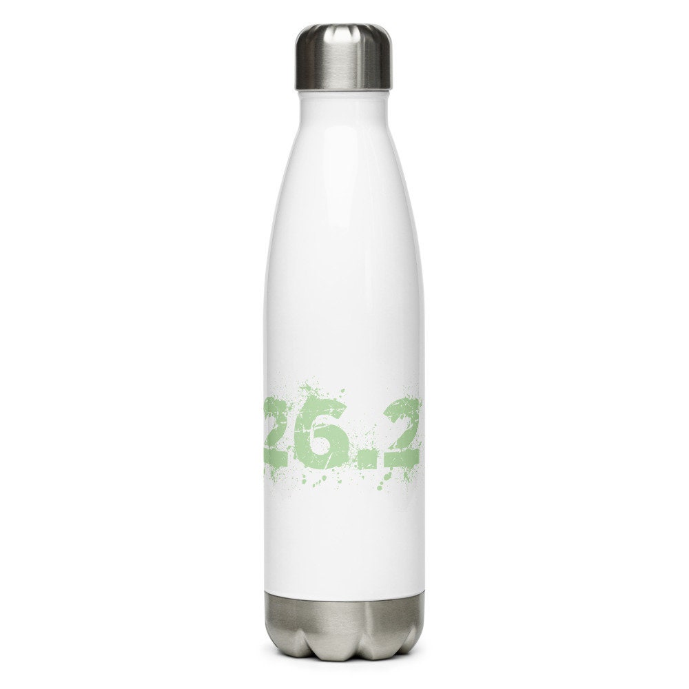 26.2 Marathoner Water Bottle with Flip Top Straw - Stainless Steel