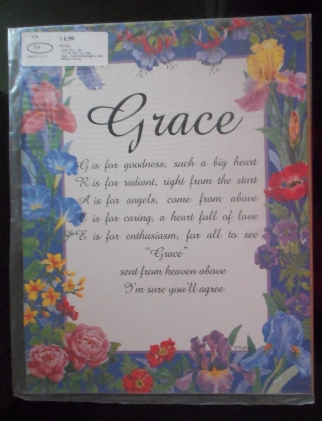 Personalized Name Meaning Print Etsy