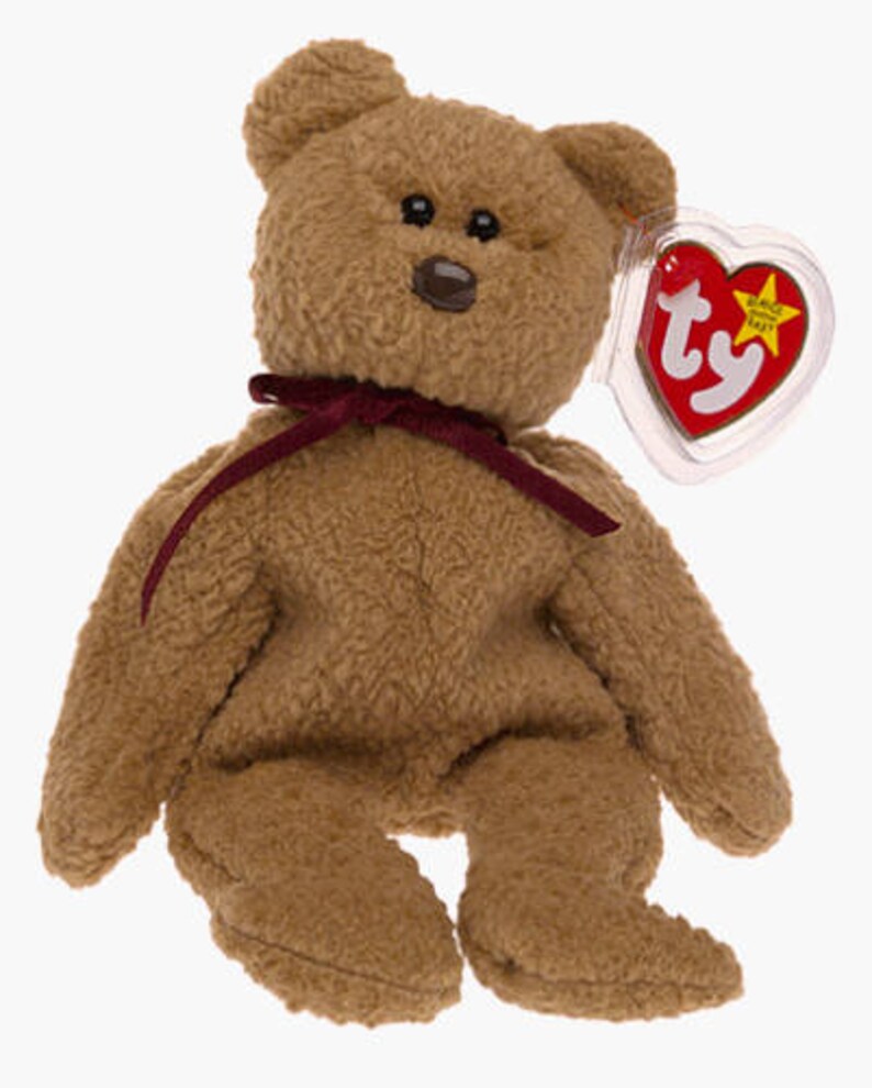 Ty Beanie Baby CURLY the Bear Retried - Etsy
