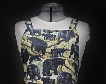 ¡Familia de osos en las rocas con FORRO! Gayprons By Lynn - Delantales de moda para el día a día