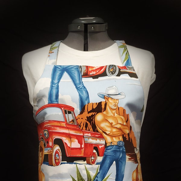 Cowboy Gayprons with LINING! By Lynn - Fashionable Aprons for Everyday (Bright)