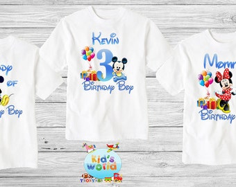 mickey mouse 1st birthday family shirts