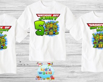 Teenage Mutant Ninja Turtles Birthday Shirt, TMNT Custom Shirt, Personalized NINJA TURTLES Shirt, tmnt family shirts, Birthday t-shirt d32