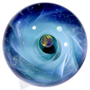 50mm Galaxy Glass Marble, Opal Space Glass Sphere, Cosmic glass decoration, Unique Gift