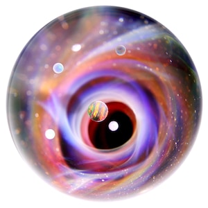 59mm Galaxy Glass Marble, Opal Space Glass Sphere, Cosmic glass decoration, Unique Gift