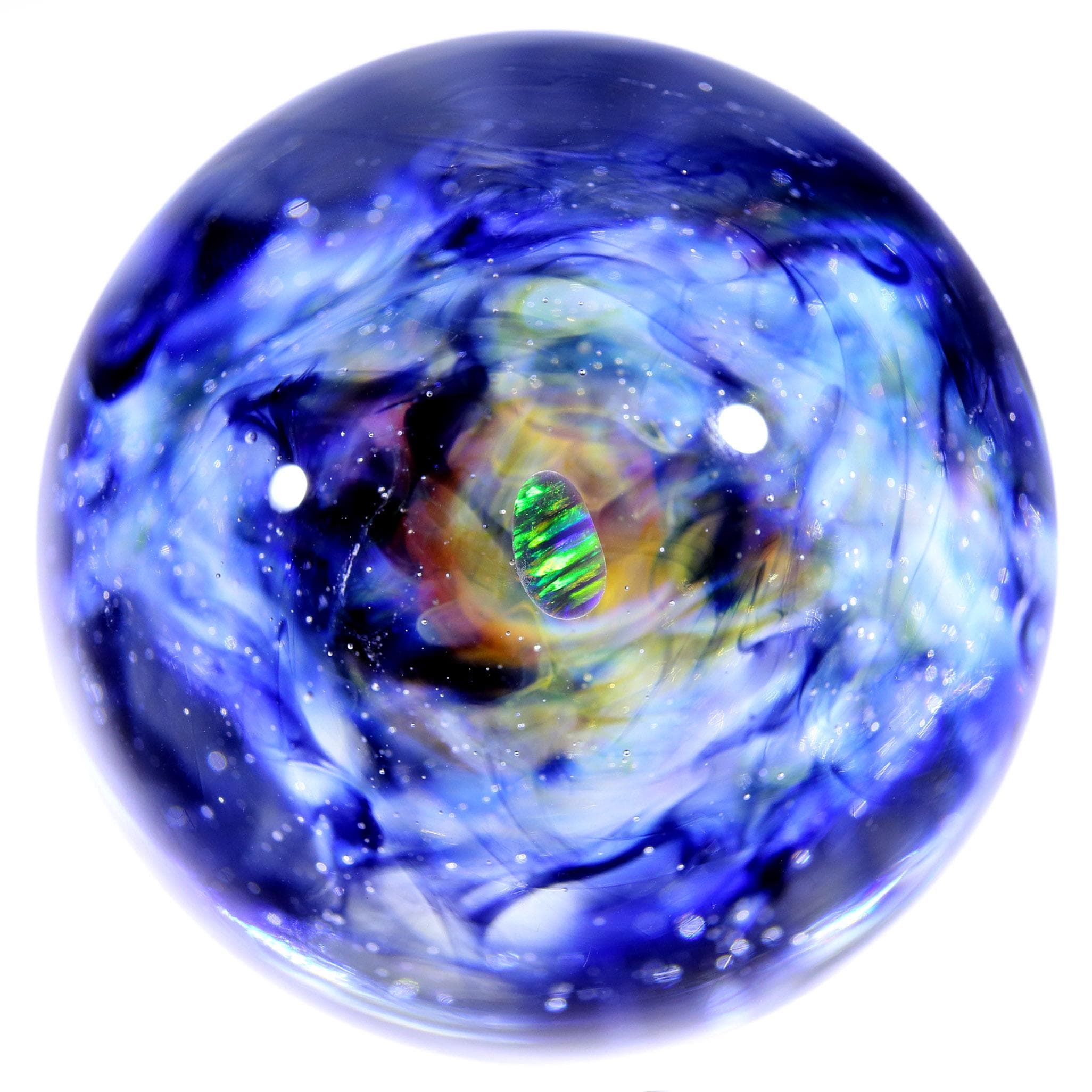 Unique Gift, 58mm Galaxy Glass Marble with Dual-Sided Design, Nebula Space Glass Sphere, Cosmic Glass Decoration