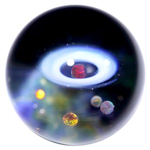 Unique Gift, 52mm Galaxy Glass Marble, Nebula Space Glass Sphere, Cosmic Glass Decoration