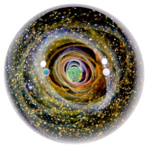 56mm Galaxy Glass Marble, Opal Space Glass Sphere, Cosmic glass decoration, Unique Gift