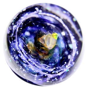 Presente exclusivo, 51 mm Opalas esmagadas Nebulosa Galáxia Mármore de vidro, Nebulosa Esfera de vidro espacial, Decoração de vidro cósmico