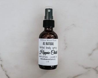 Hippie Child - Herbal Body Spray - Natural Perfume - Essential Oils